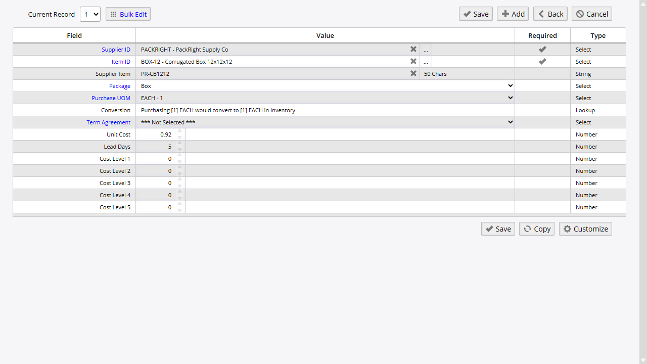 Catalog Entry